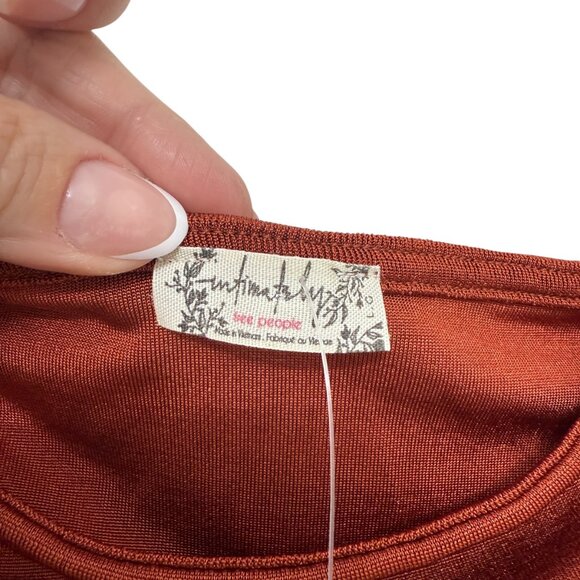 NWT Intimately Free People Meant To Be Women's Ruched Long Sleeve Bodysuit sz L - Picture 6 of 11